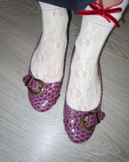 buckle ballet flats, UK7