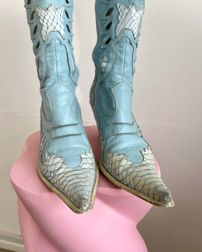 cowboy boots, UK 7