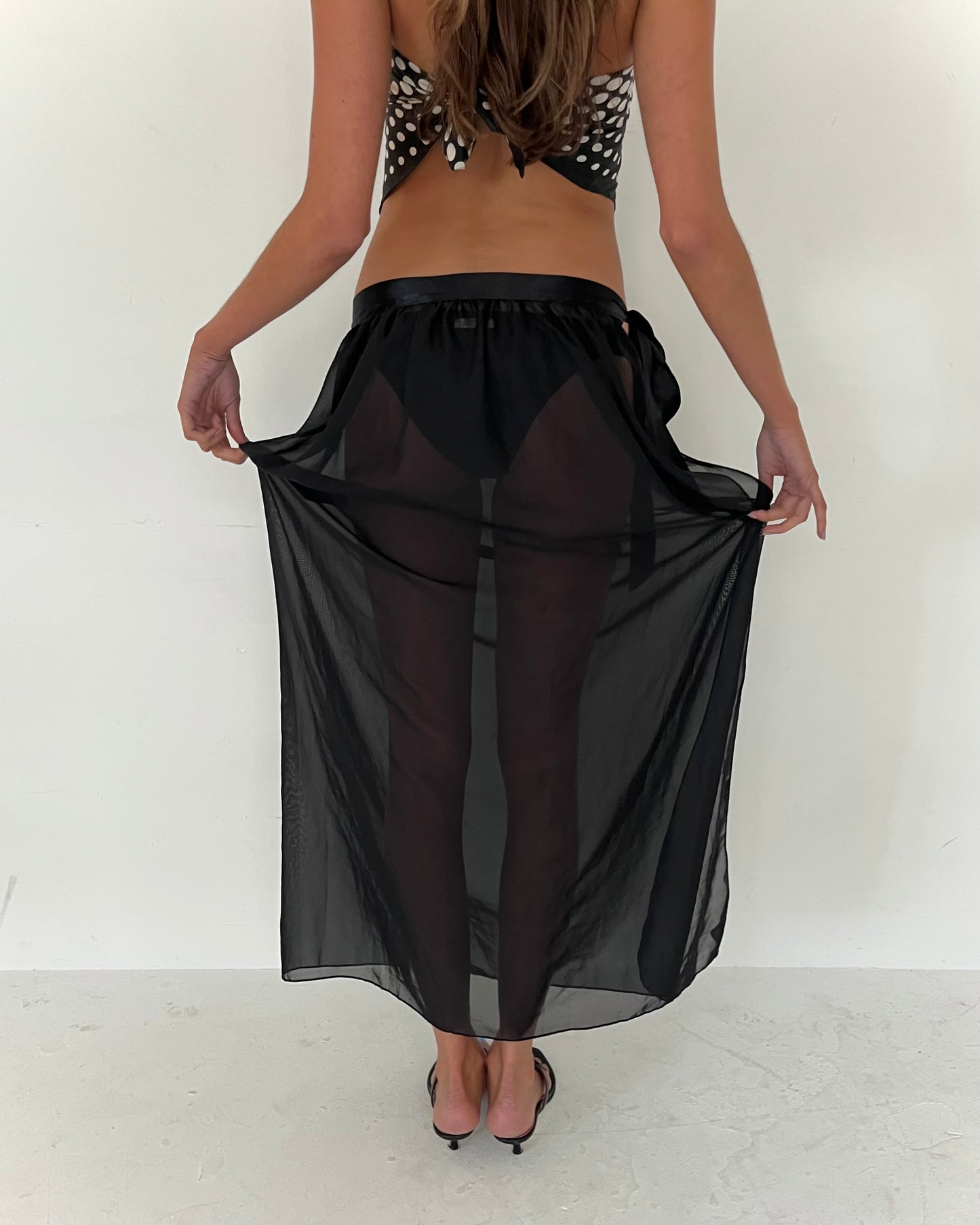 sheer skirt, S