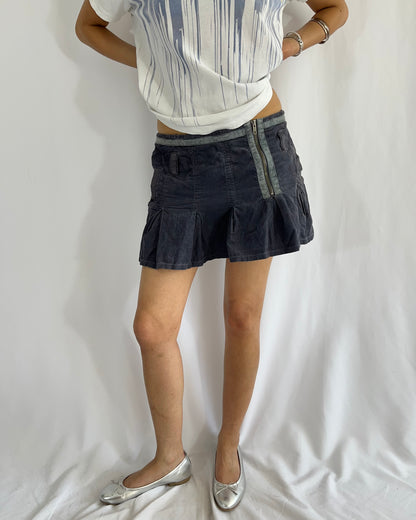 corduroy mini skirt, S/M