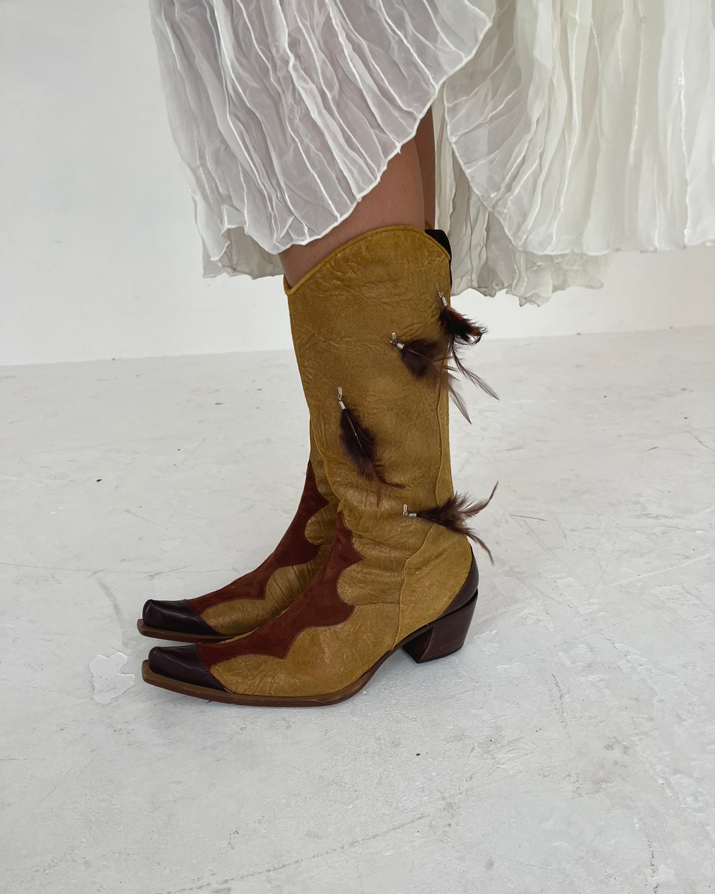 leather boots, UK 5