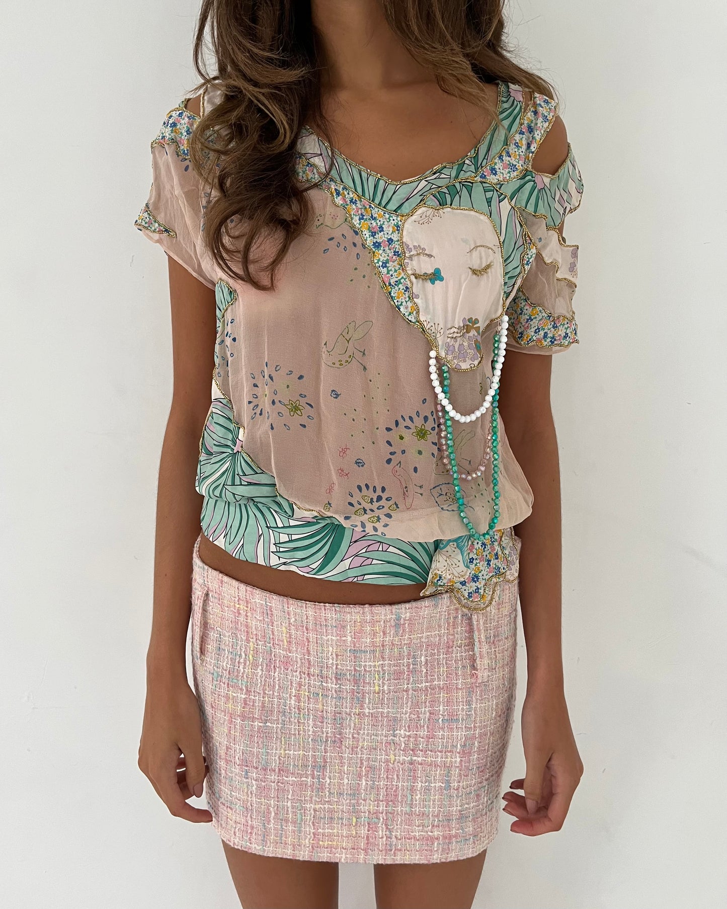 Tsumori Chisato silk top, S/M