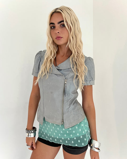 leather jacket, S