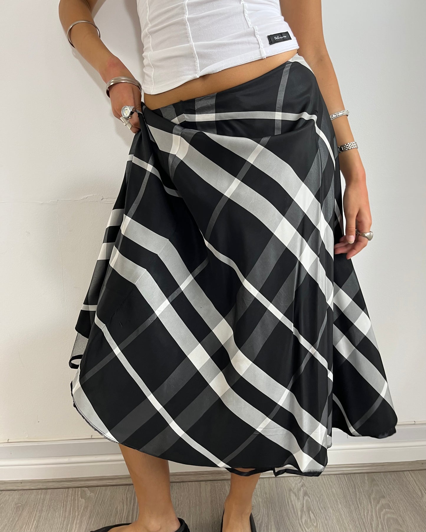 tartan skirt, M