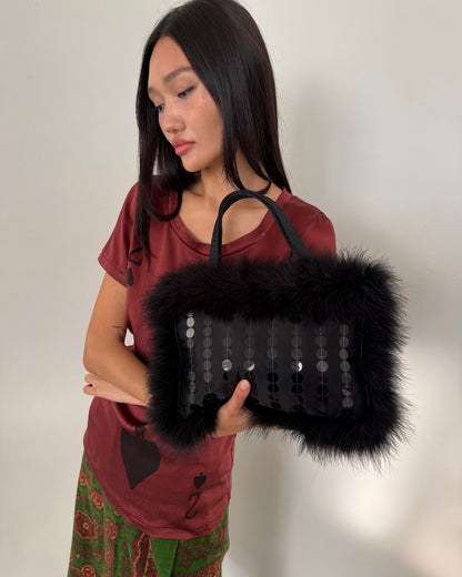 ostrich feather bag