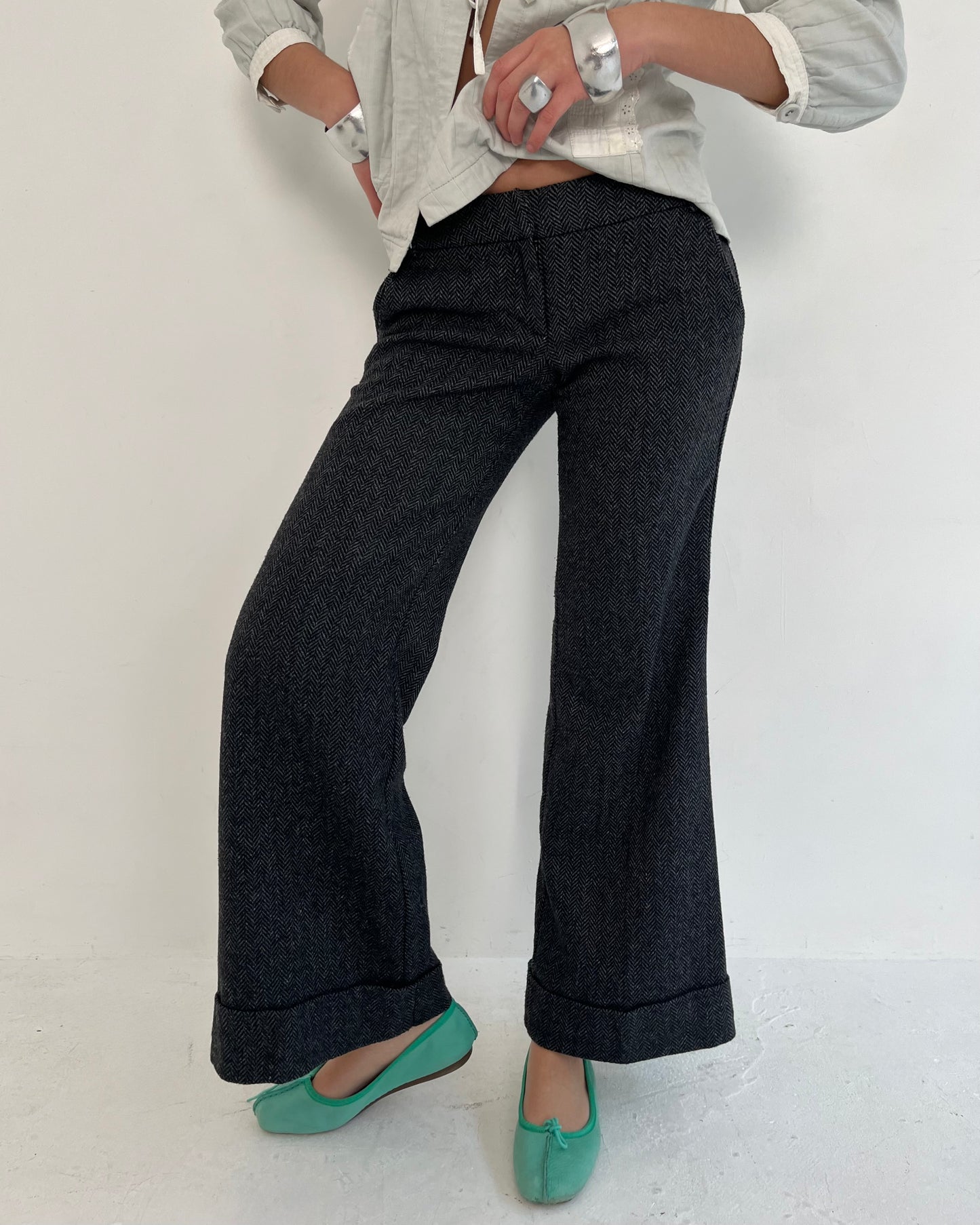 wool trousers, S