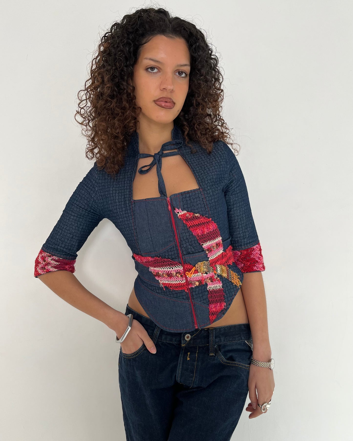 embroidered jacket, S