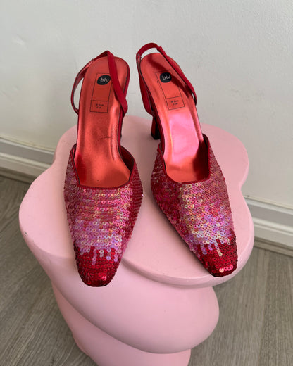 sequin heels, UK 5