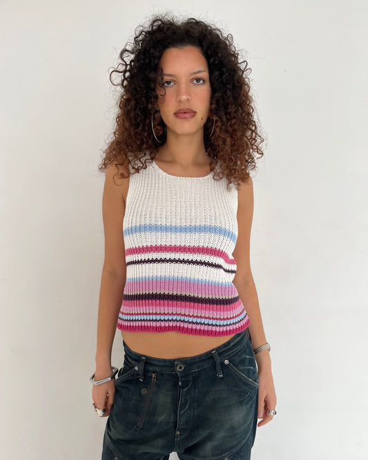 striped knit, S