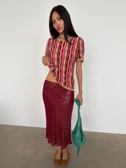 sequin skirt